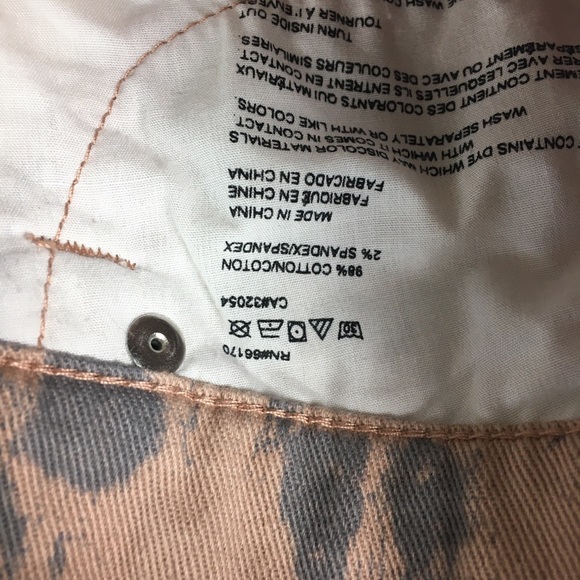 Urban Outfitters BDG Mid Rise Cigarette Jean 26 W 30 L Pink Gray Print - Picture 7 of 7